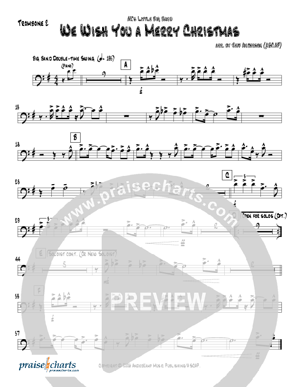 We Wish You A Merry Christmas (Instrumental) Trombone 2 (Jeff Anderson)