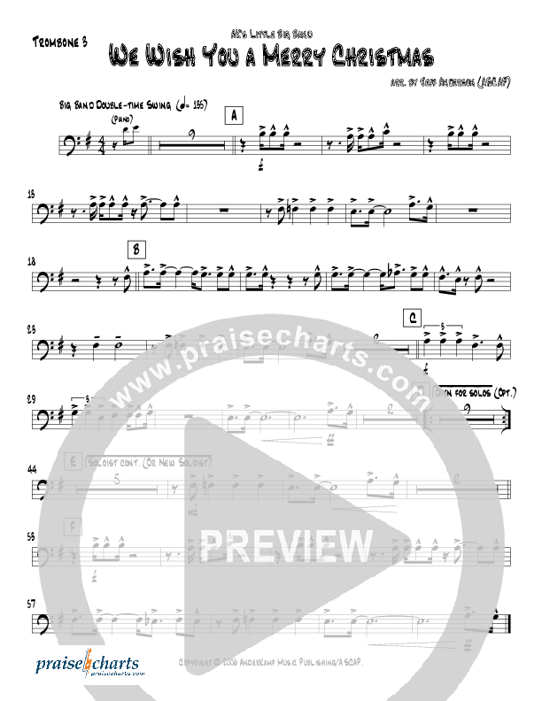 We Wish You A Merry Christmas (Instrumental) Trombone 3 (Jeff Anderson)