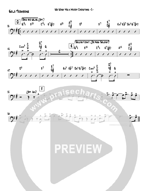 We Wish You A Merry Christmas (Instrumental) Trombone (Jeff Anderson)