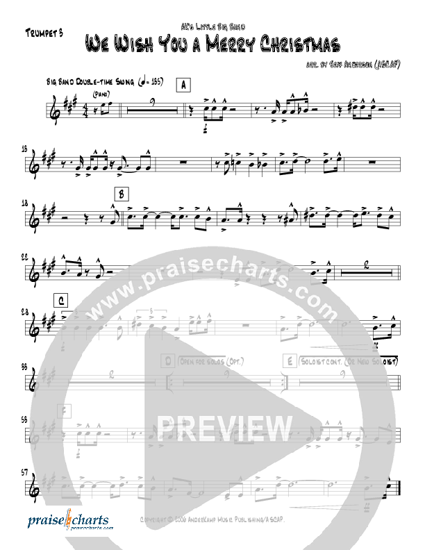 We Wish You A Merry Christmas (Instrumental) Trumpet 3 (Jeff Anderson)