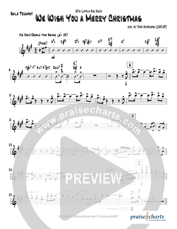 We Wish You A Merry Christmas (Instrumental) Trumpet (Jeff Anderson)