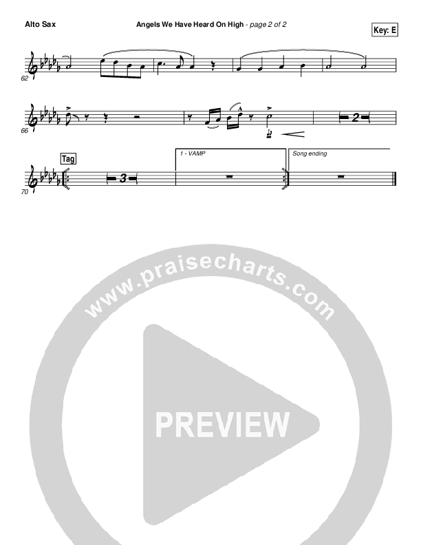 Angels We Have Heard On High Alto Sax (Third Day)