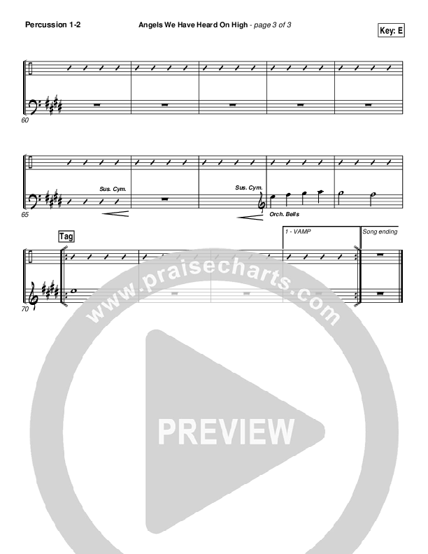 Angels We Have Heard On High Percussion 1/2 (Third Day)