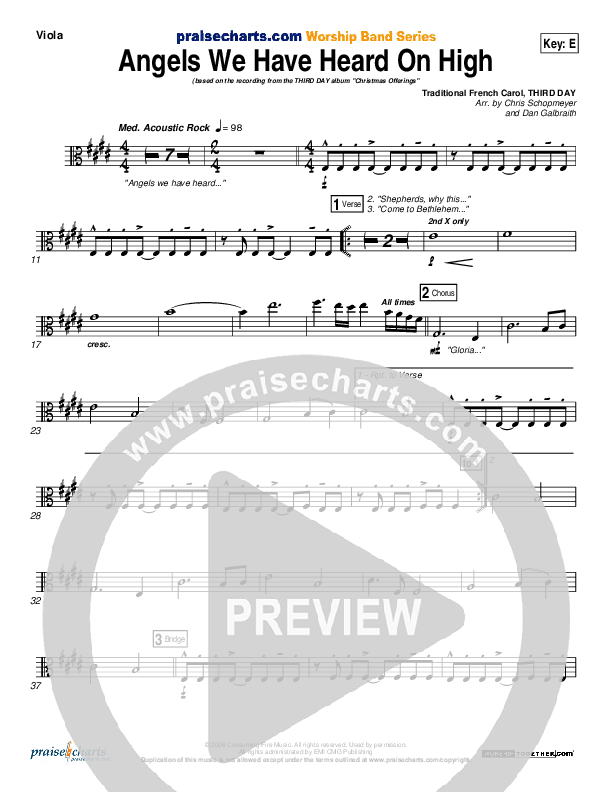 Angels We Have Heard On High Viola (Third Day)