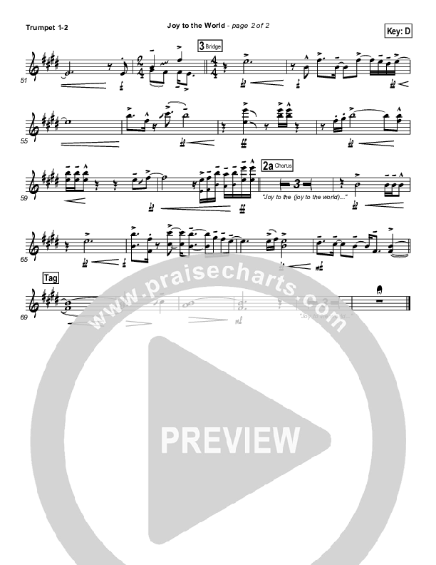 Joy To The World Trumpet 1,2 (Third Day)