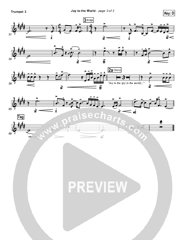 Joy To The World Trumpet 3 (Third Day)