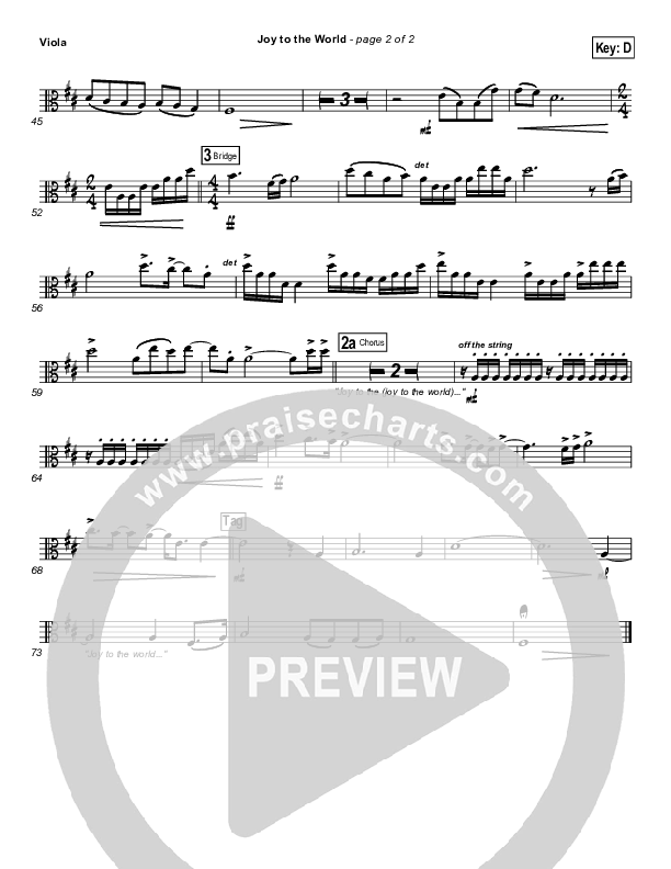 Joy To The World Viola (Third Day)