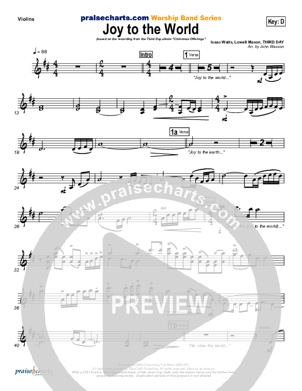 Joy To The World Violins (Third Day)