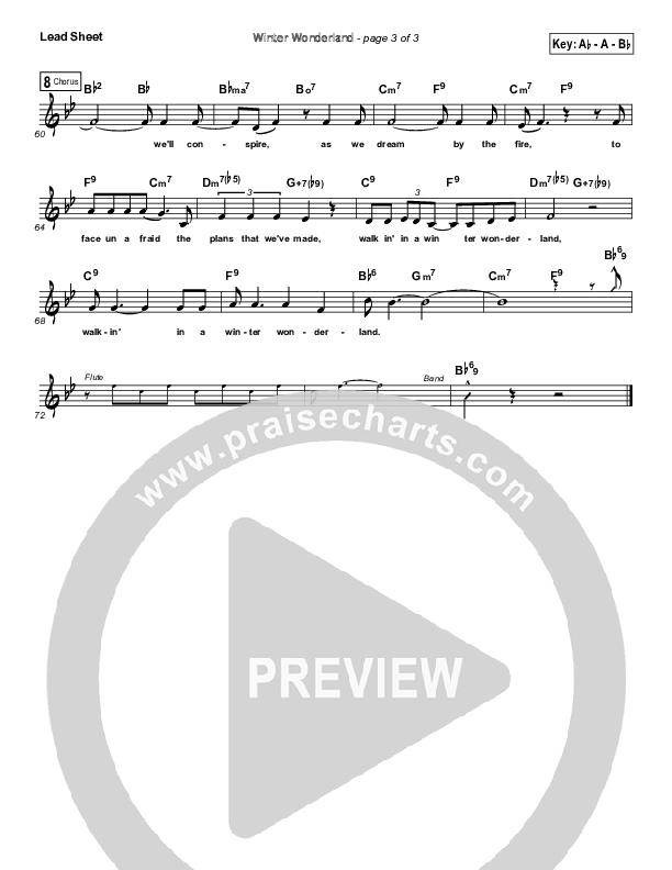 Winter Wonderland Lead Sheet (Bing Crosby)