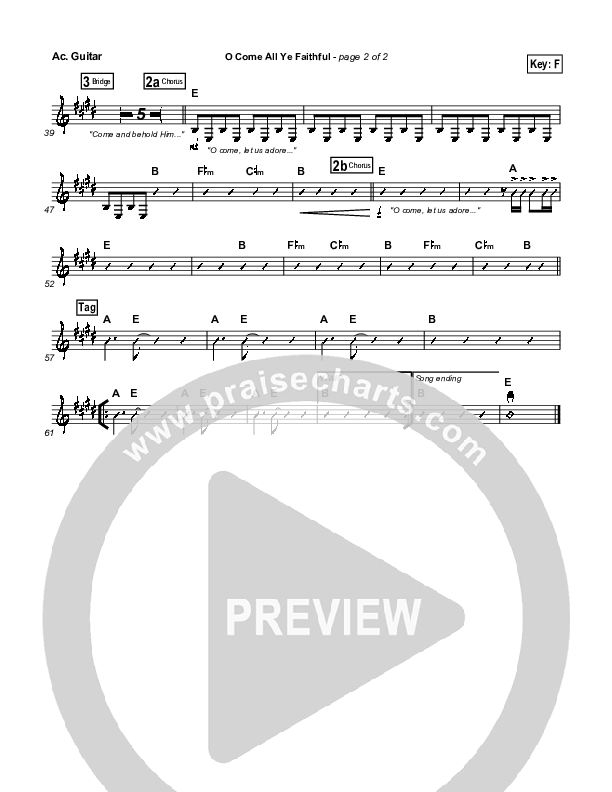 O Come All Ye Faithful Acoustic Guitar (Third Day)