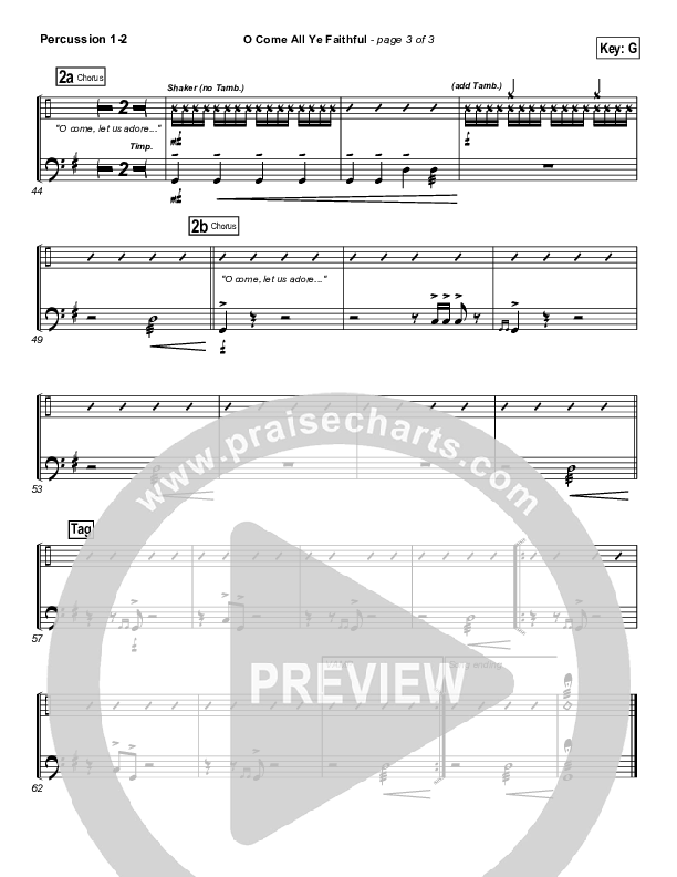 O Come All Ye Faithful Percussion (Third Day)