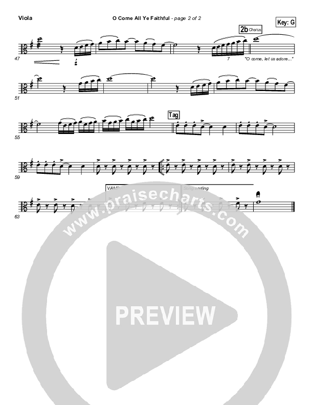 O Come All Ye Faithful Viola (Third Day)