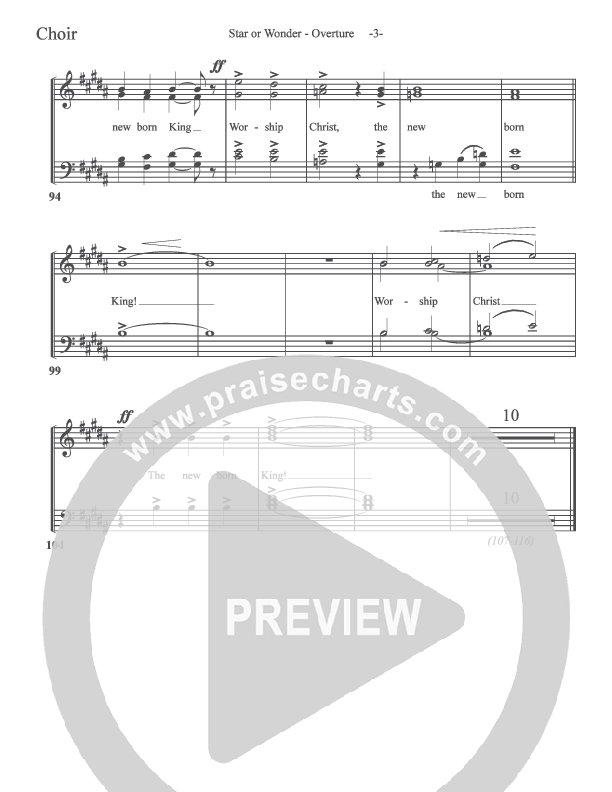 Star Of Wonder Choir Sheet (Aaron Shust)