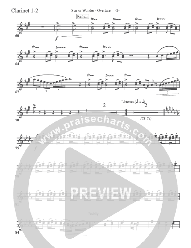 Star Of Wonder Clarinet 1/2 (Aaron Shust)