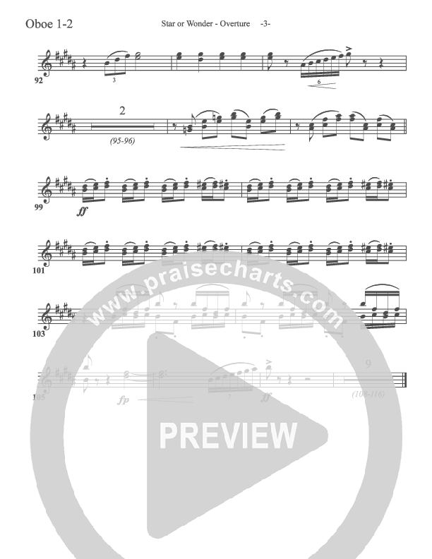 Star Of Wonder Oboe 1/2 (Aaron Shust)