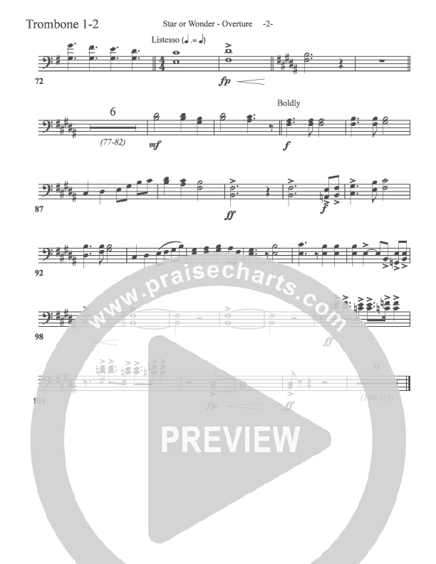 Star Of Wonder Trombone 1/2 (Aaron Shust)