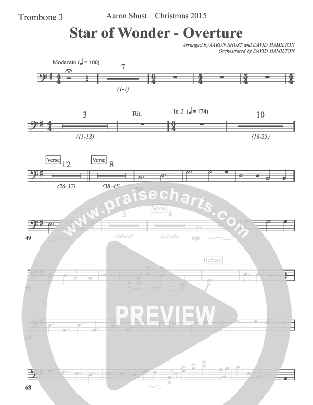 Star Of Wonder Trombone 3 (Aaron Shust)