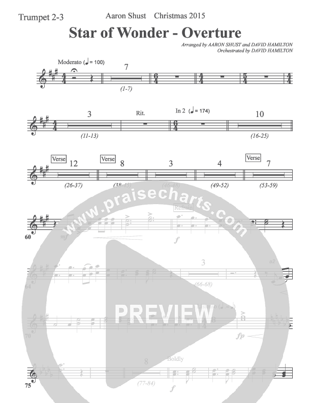 Star Of Wonder Trumpet 2/3 (Aaron Shust)