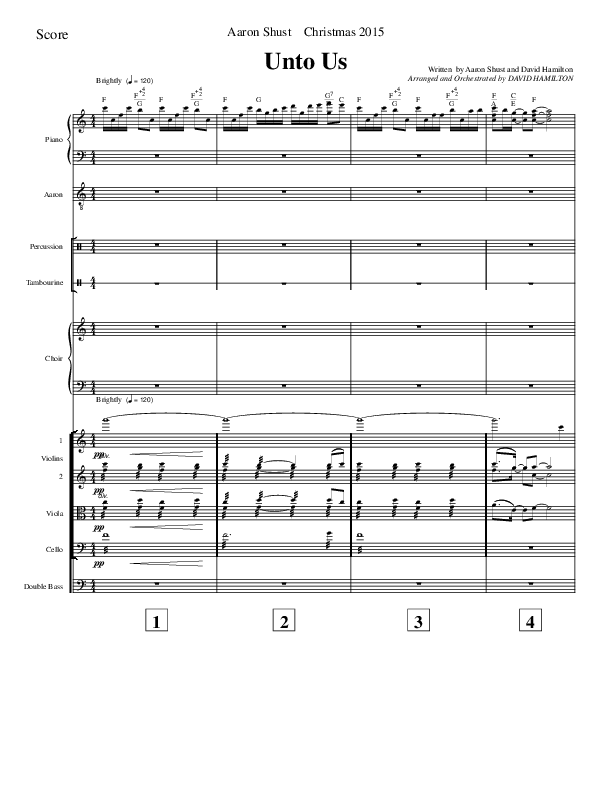 Unto Us Conductor's Score (Aaron Shust)