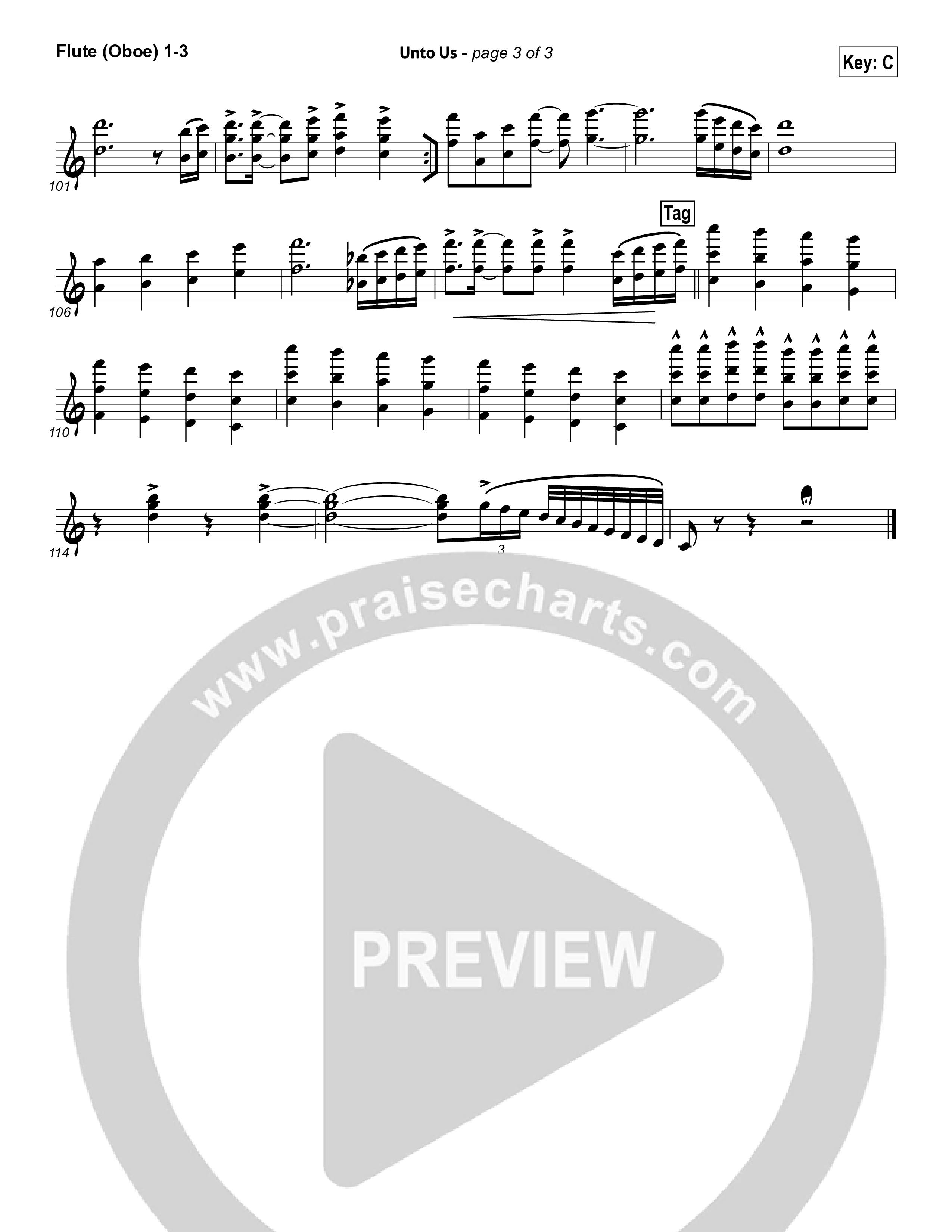 Unto Us Flute/Oboe 1/2/3 (Aaron Shust)