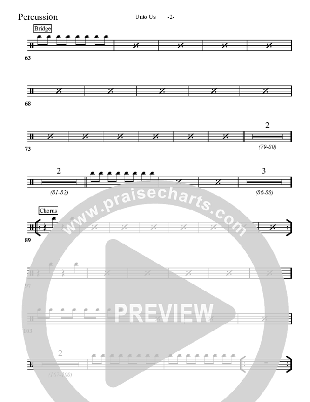 Unto Us Percussion (Aaron Shust)