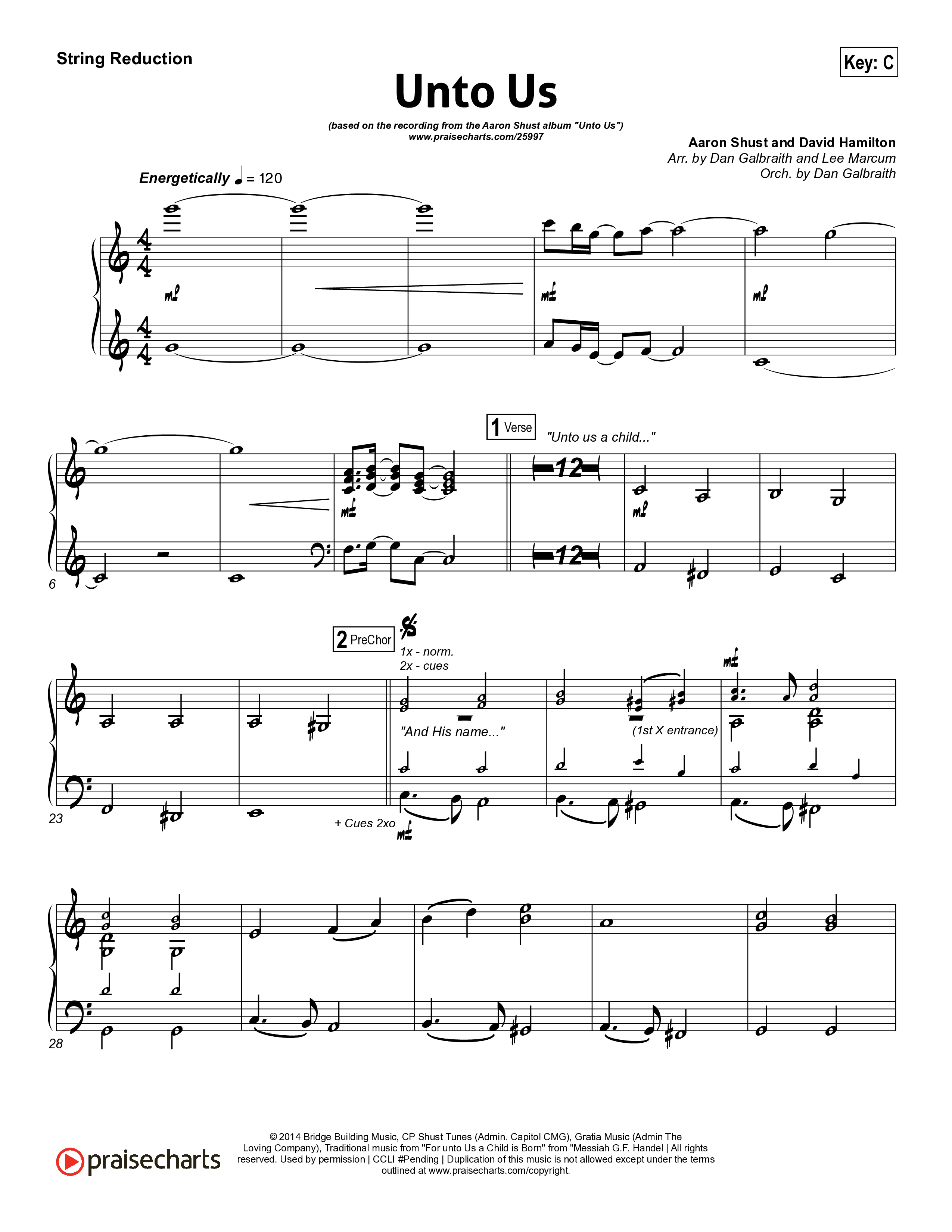Unto Us String Reduction (Aaron Shust)