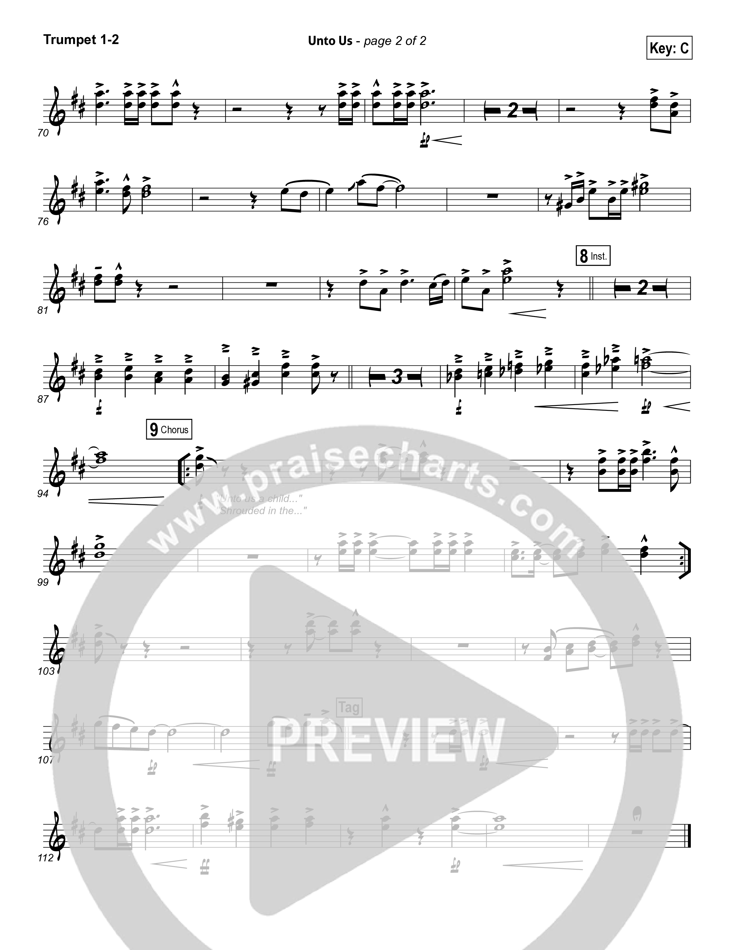 Unto Us Trumpet 1,2 (Aaron Shust)