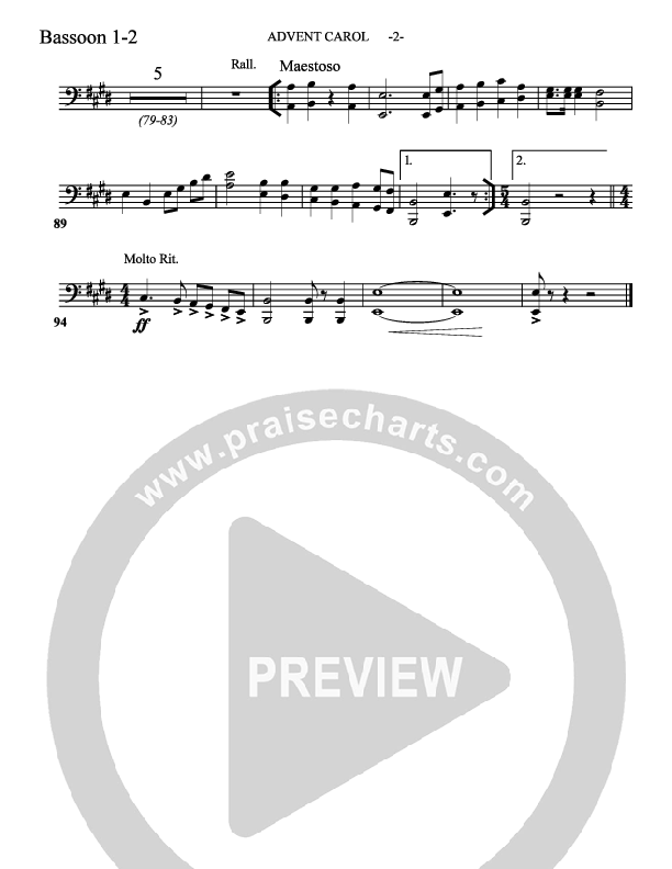 Advent Carol Bassoon (Aaron Shust)