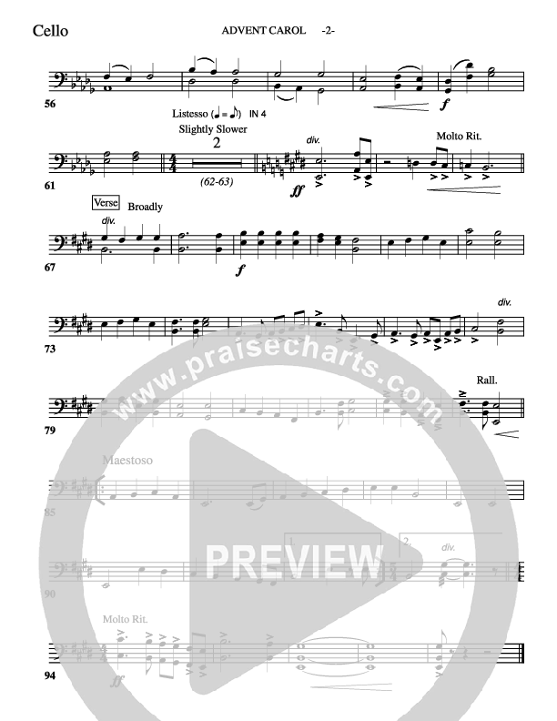 Advent Carol Cello (Aaron Shust)