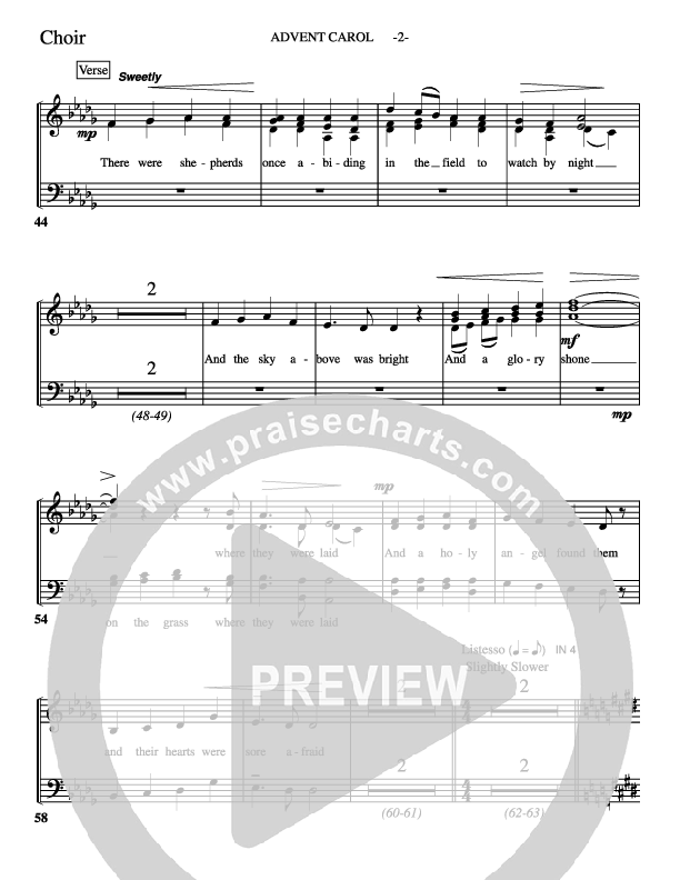Advent Carol Choir Sheet (Aaron Shust)