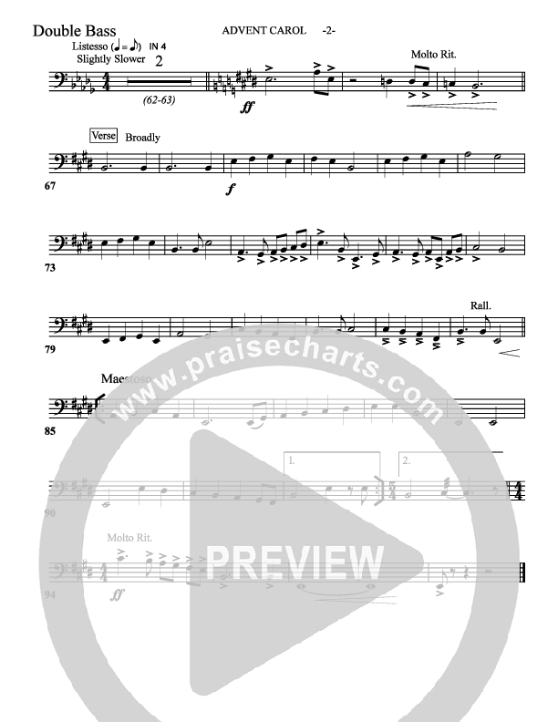 Advent Carol Double Bass (Aaron Shust)