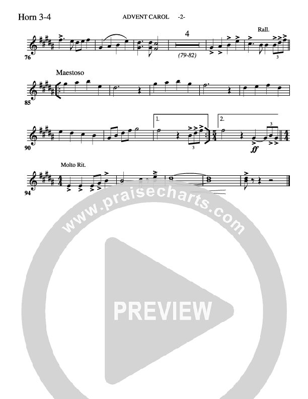 Advent Carol French Horn 3 (Aaron Shust)
