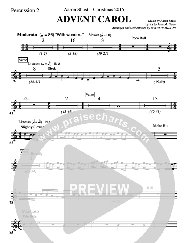 Advent Carol Percussion (Aaron Shust)