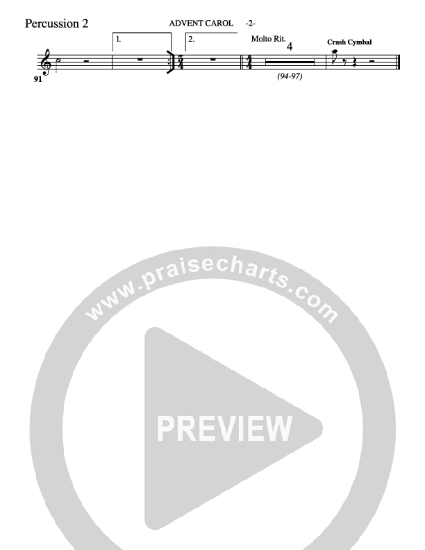 Advent Carol Percussion (Aaron Shust)