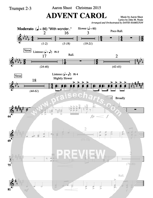 Advent Carol Trumpet 2/3 (Aaron Shust)