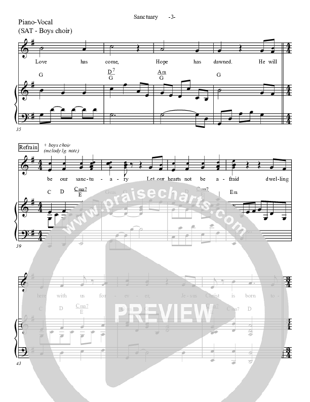Sanctuary Piano/Vocal & Lead (Aaron Shust)