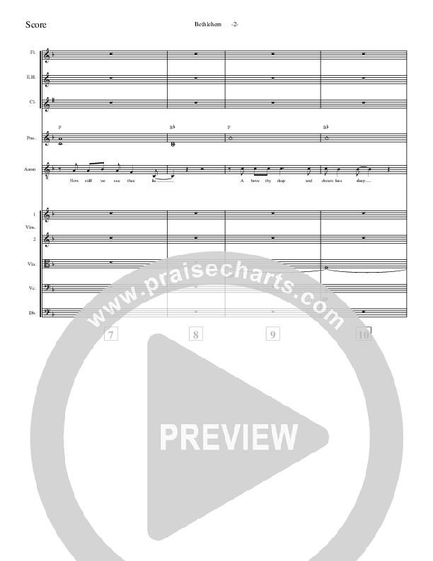 Bethlehem Conductor's Score (Aaron Shust)