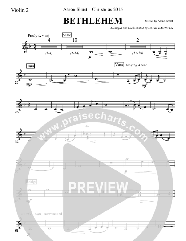 Bethlehem Violin 2 (Aaron Shust)