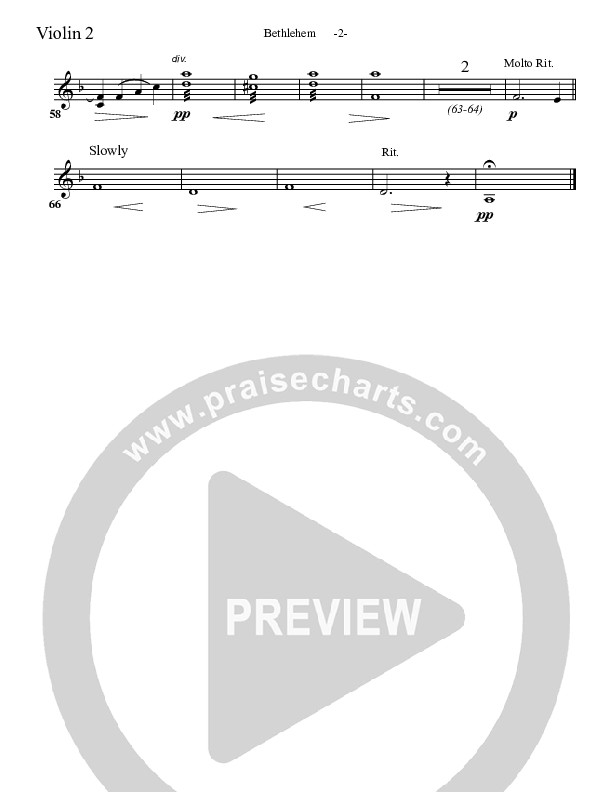Bethlehem Violin 2 (Aaron Shust)