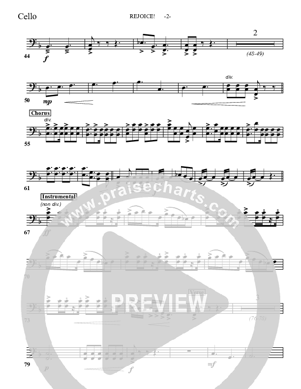 Rejoice Cello (Aaron Shust)