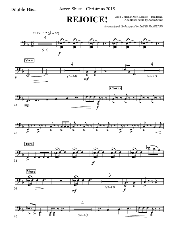 Rejoice Double Bass (Aaron Shust)