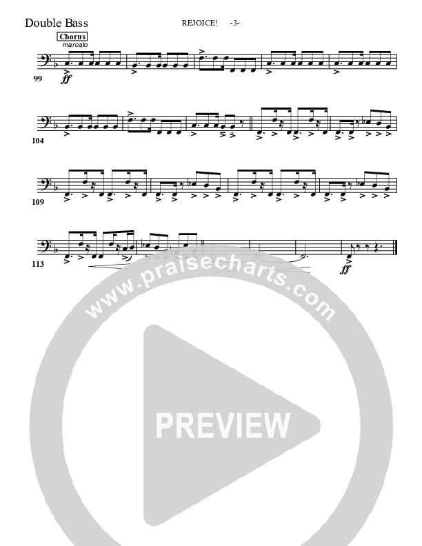 Rejoice Double Bass (Aaron Shust)