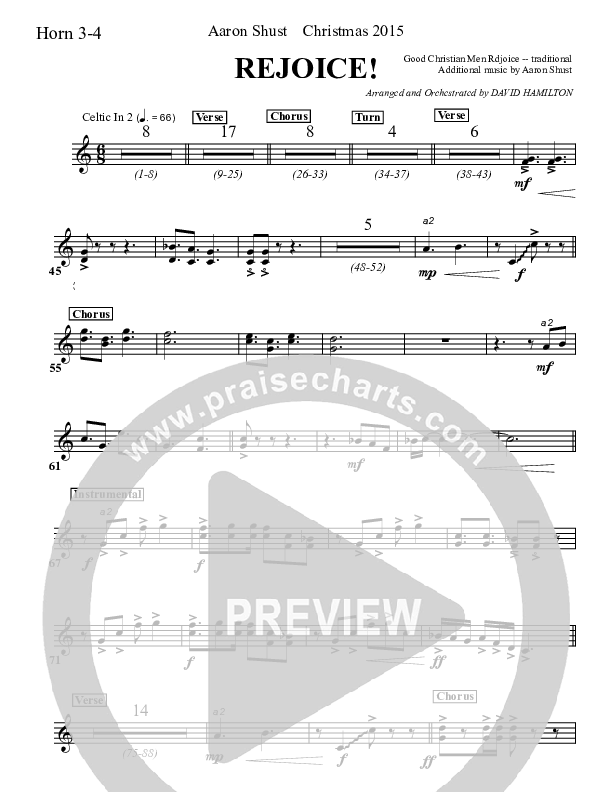 Rejoice French Horn 3 (Aaron Shust)