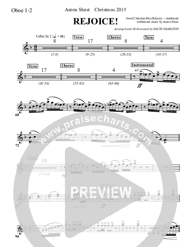 Rejoice Oboe 1/2 (Aaron Shust)