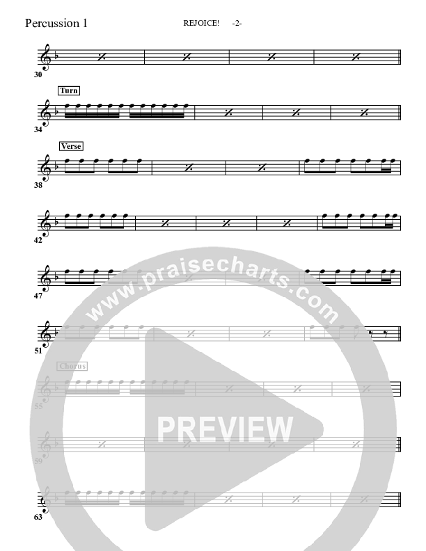 Rejoice Percussion 1/2 (Aaron Shust)