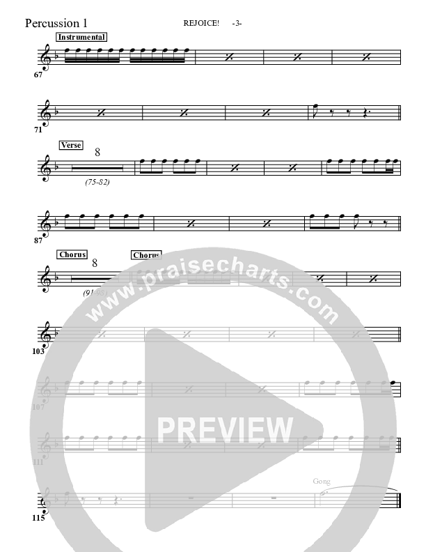 Rejoice Percussion 1/2 (Aaron Shust)