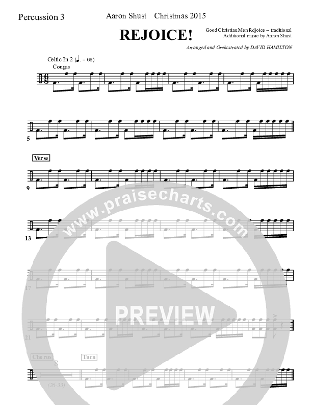 Rejoice Percussion (Aaron Shust)