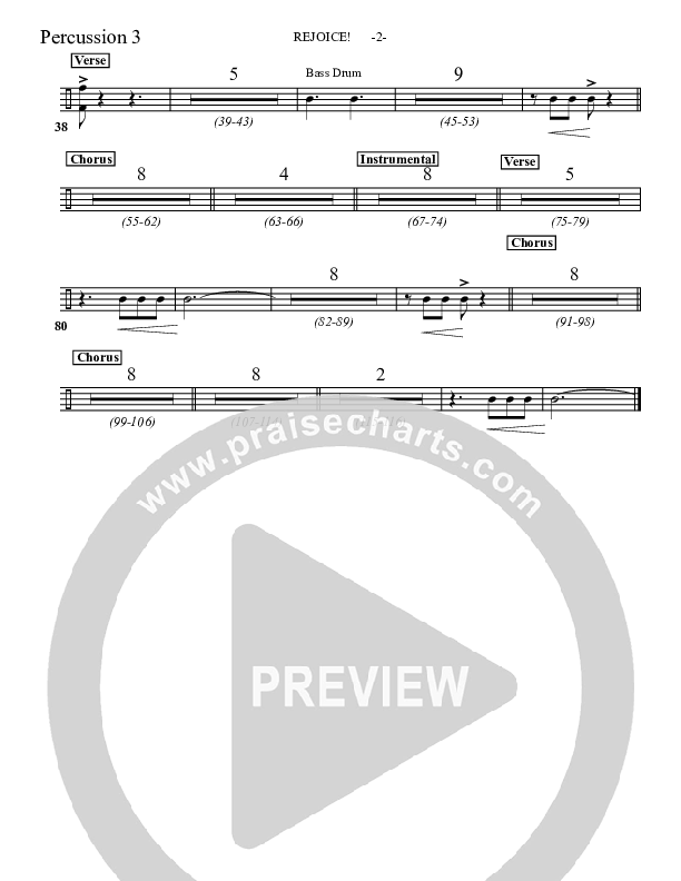 Rejoice Percussion (Aaron Shust)