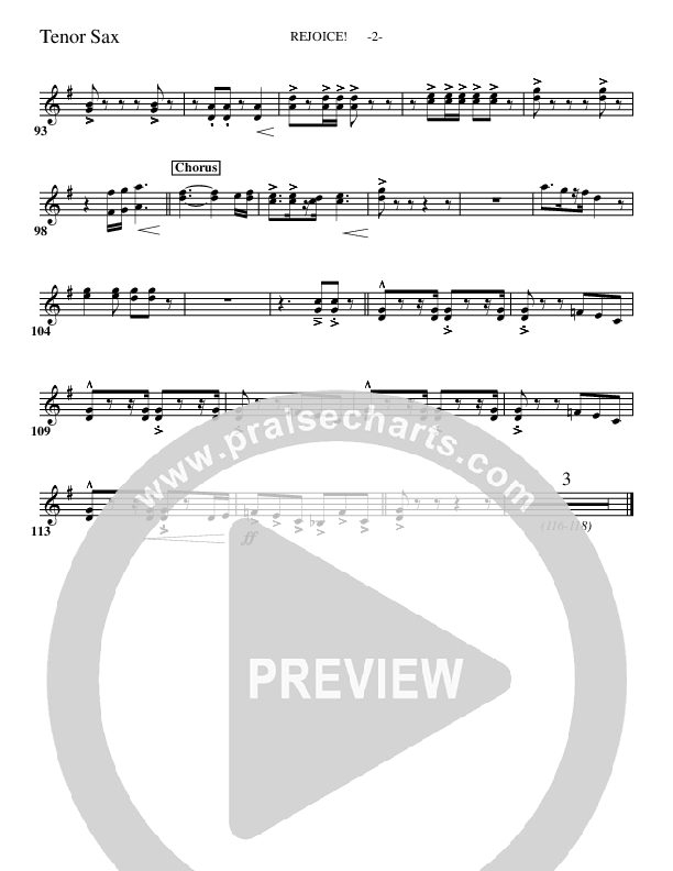 Rejoice Tenor Sax 2 (Aaron Shust)