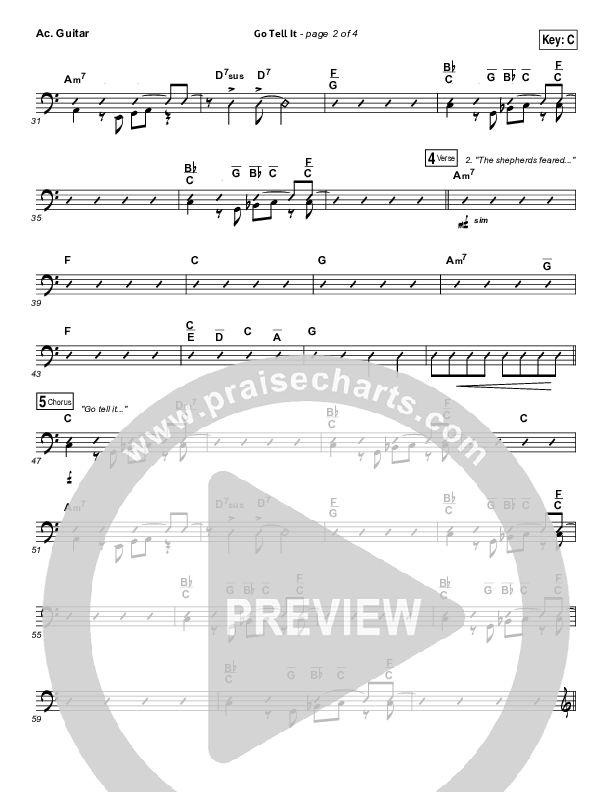 Go Tell It Acoustic Guitar (Aaron Shust)